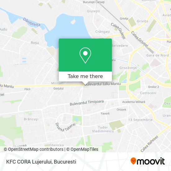 KFC CORA Lujerului map