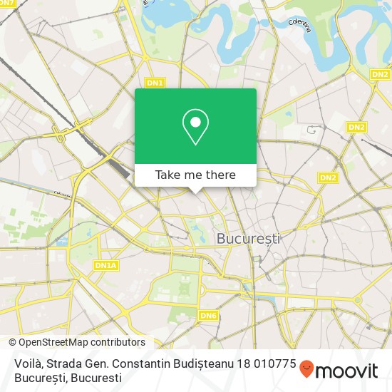 Voilà, Strada Gen. Constantin Budișteanu 18 010775 București map