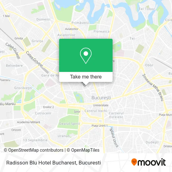 Radisson Blu Hotel Bucharest map