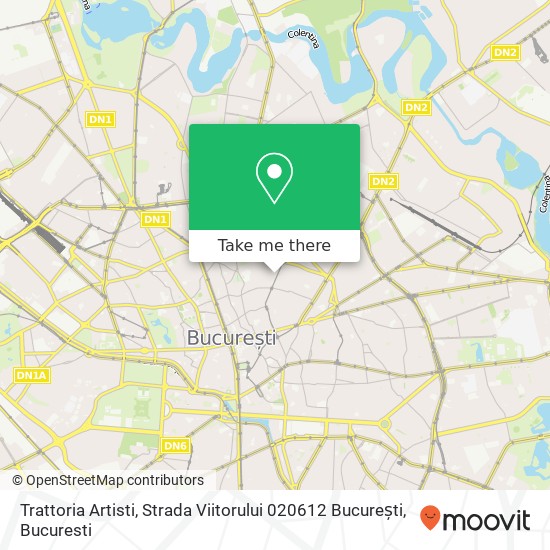 Trattoria Artisti, Strada Viitorului 020612 București map