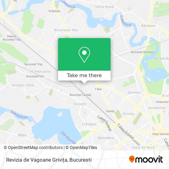 Revizia de Vagoane Grivița map