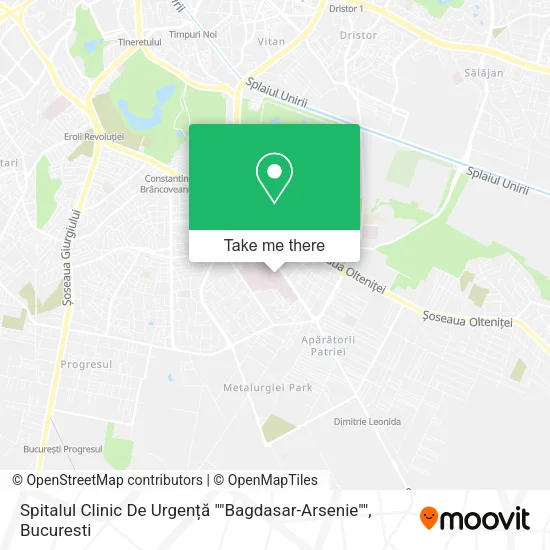 Spitalul Clinic De Urgență ""Bagdasar-Arsenie"" map