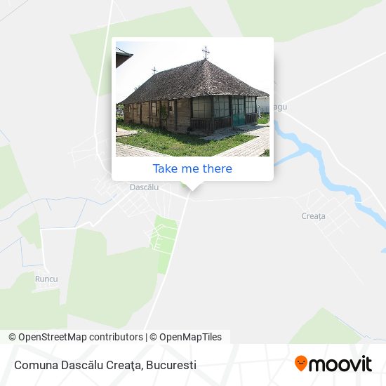 Comuna Dascălu Creaţa map