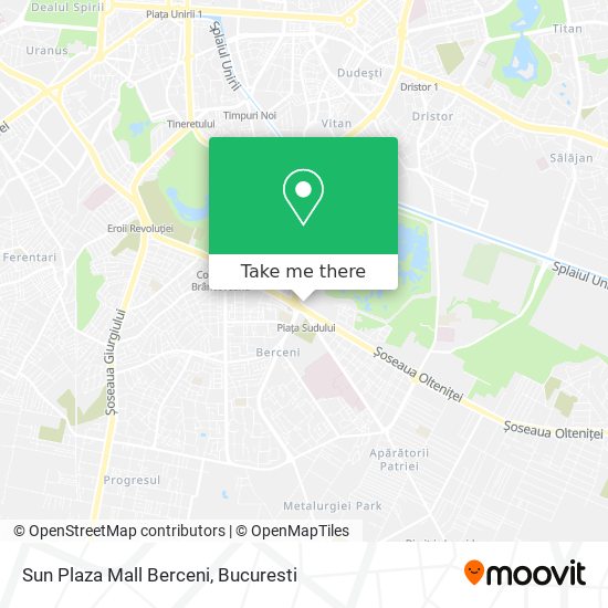 Sun Plaza Mall Berceni map