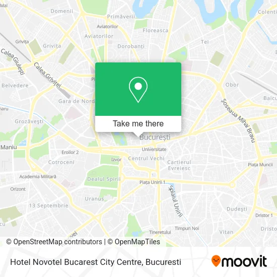 Hotel Novotel Bucarest City Centre map