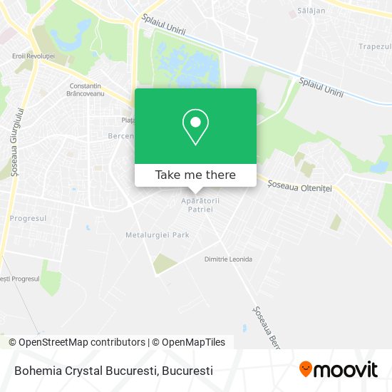 Bohemia Crystal Bucuresti map