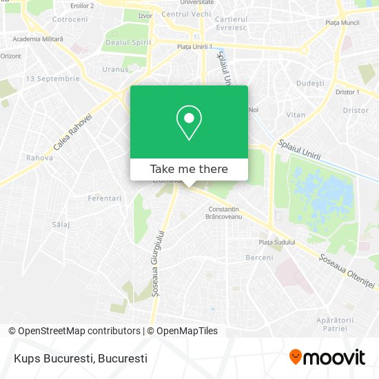 Kups Bucuresti map