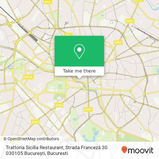 Trattoria Sicilia Restaurant, Strada Franceză 30 030105 București map