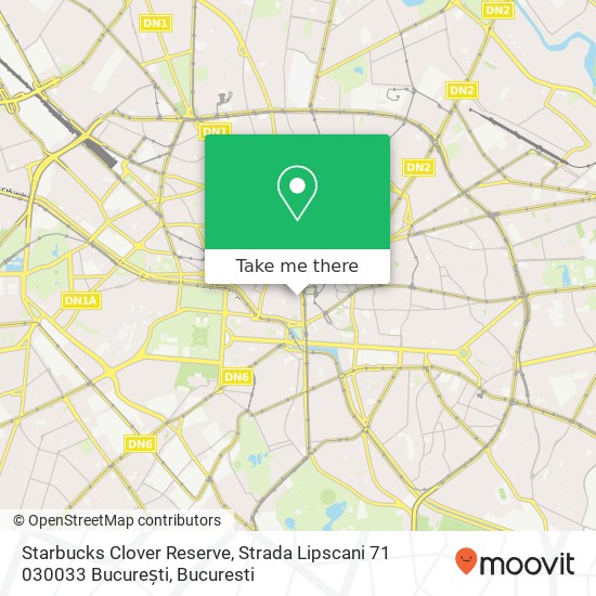 Starbucks Clover Reserve, Strada Lipscani 71 030033 București map