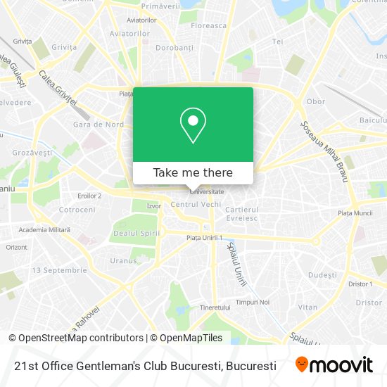 21st Office Gentleman's Club Bucuresti map