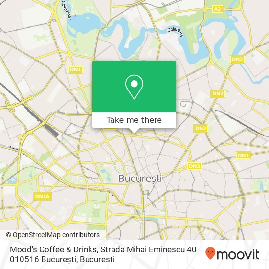 Mood's Coffee & Drinks, Strada Mihai Eminescu 40 010516 București map