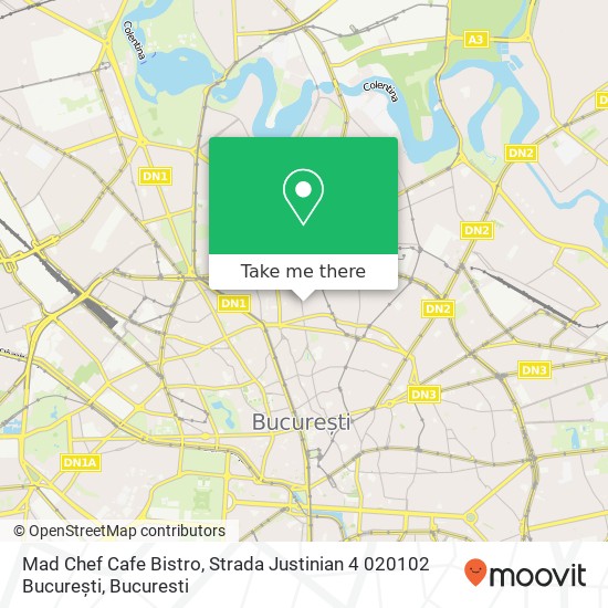 Mad Chef Cafe Bistro, Strada Justinian 4 020102 București map