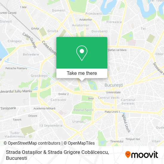 Strada Ostașilor & Strada Grigore Cobălcescu map