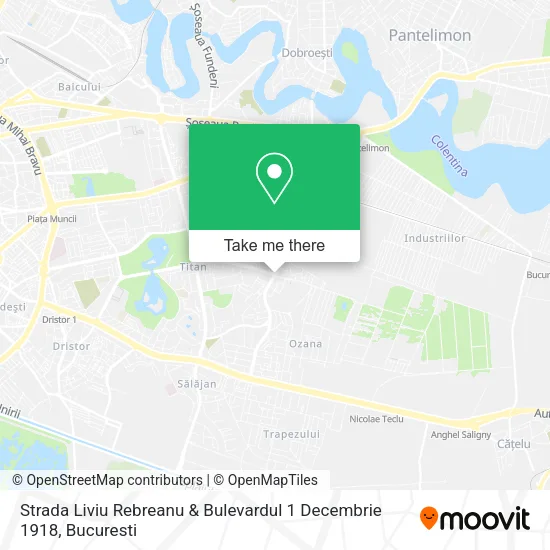 Strada Liviu Rebreanu & Bulevardul 1 Decembrie 1918 map