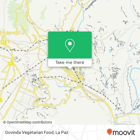 Govinda Vegetarian Food map