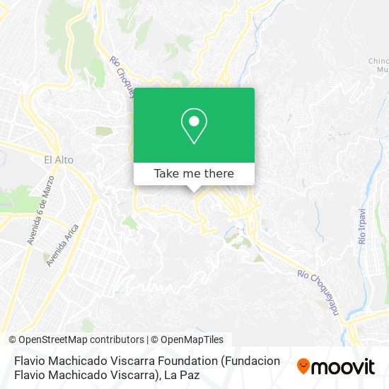 Flavio Machicado Viscarra Foundation map