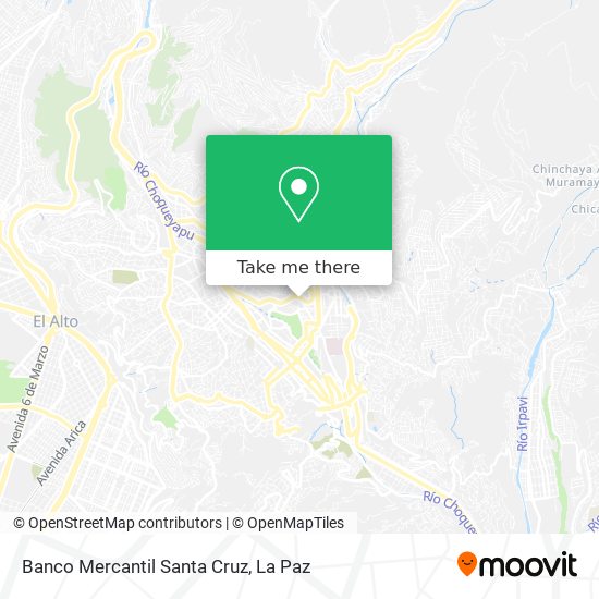 Banco Mercantil Santa Cruz map