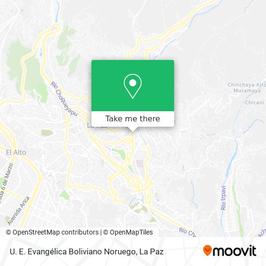 U. E. Evangélica Boliviano Noruego map