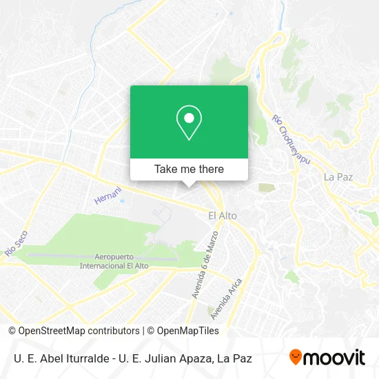 Mapa de U. E. Abel Iturralde - U. E. Julian Apaza