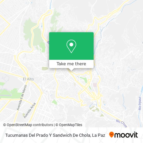 Tucumanas Del Prado Y Sandwich De Chola map