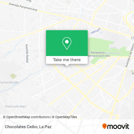 Chocolates Ceibo map