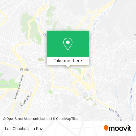 Las Chachas map