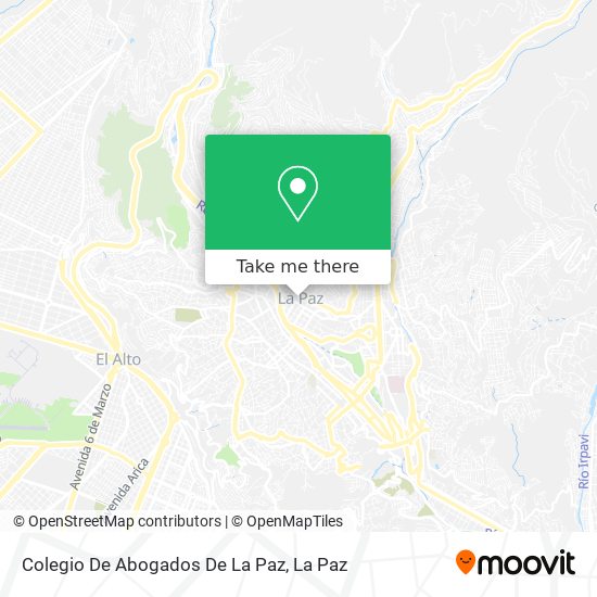 Colegio De Abogados De La Paz map