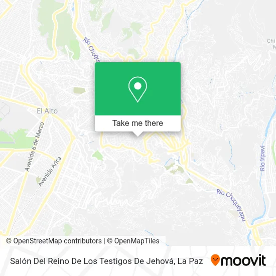 Salón Del Reino De Los Testigos De Jehová map