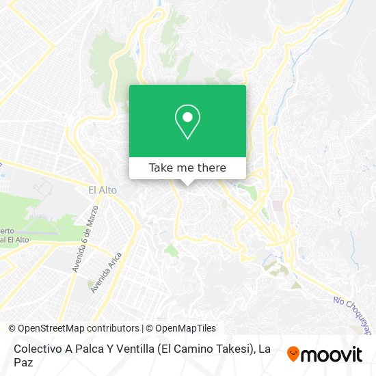 Colectivo A Palca Y Ventilla (El Camino Takesi) map
