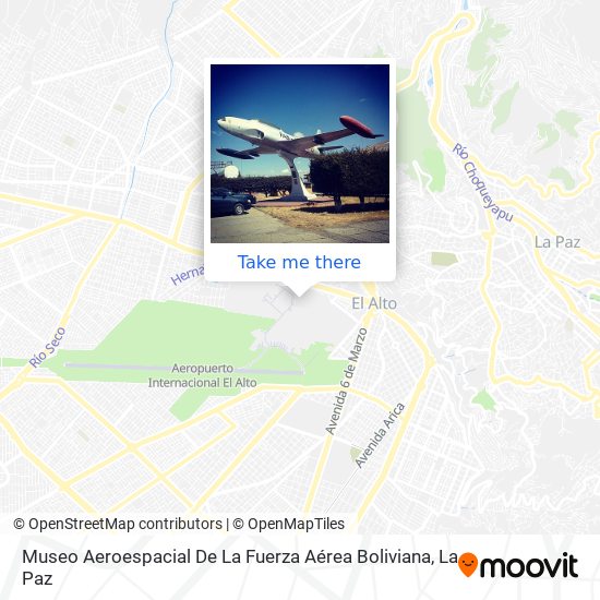 Museo Aeroespacial De La Fuerza Aérea Boliviana map