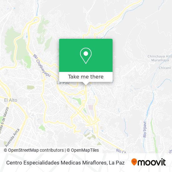 Centro Especialidades Medicas Miraflores map