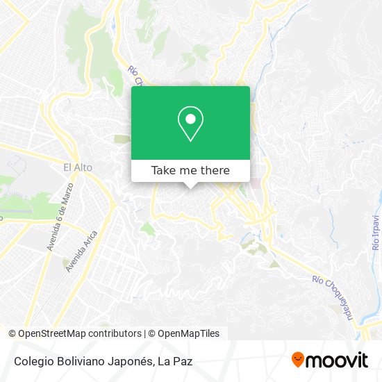 Mapa de Colegio Boliviano Japonés