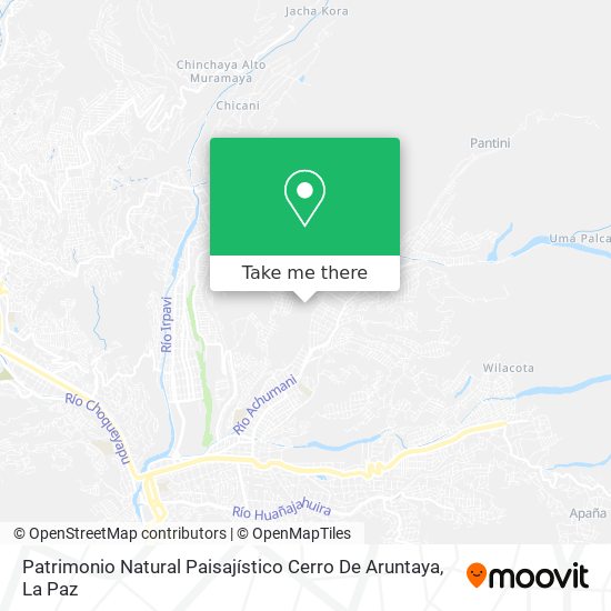Patrimonio Natural Paisajístico Cerro De Aruntaya map