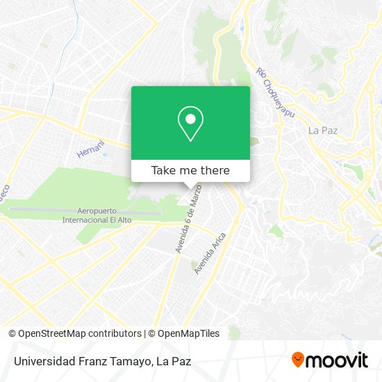Universidad Franz Tamayo map