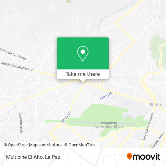 Multicine El Alto map