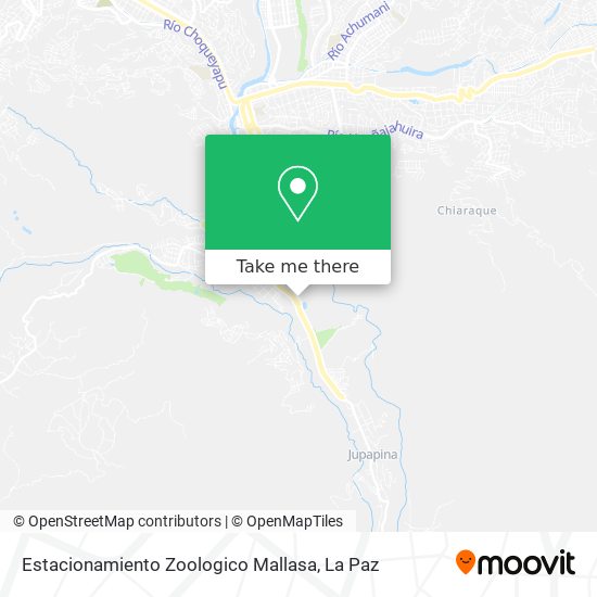 Estacionamiento Zoologico Mallasa map