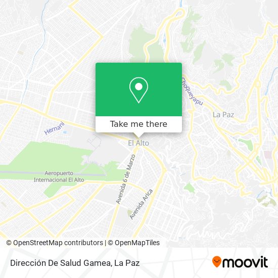 Dirección De Salud Gamea map