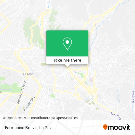 Farmacias Bolivia map