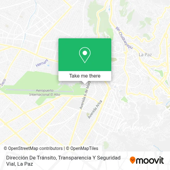 Mapa de Dirección De Tránsito, Transparencia Y Seguridad Vial