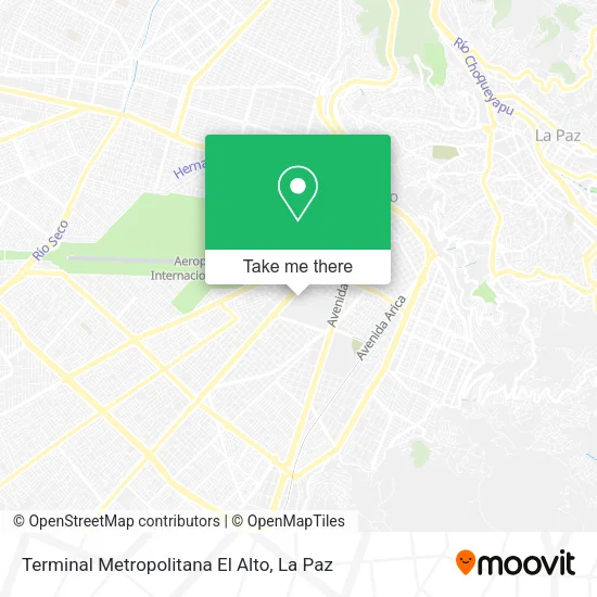 Terminal Metropolitana El Alto map