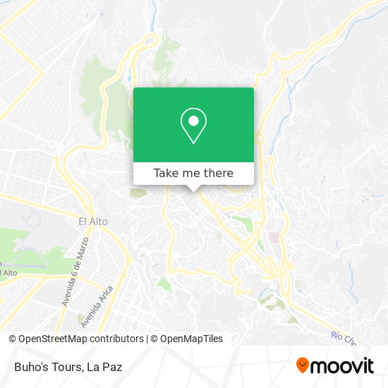 Buho's Tours map