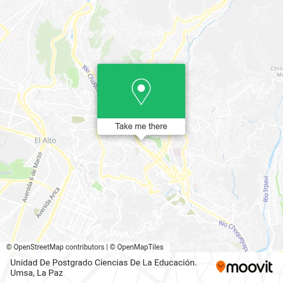Unidad De Postgrado Ciencias De La Educación. Umsa map