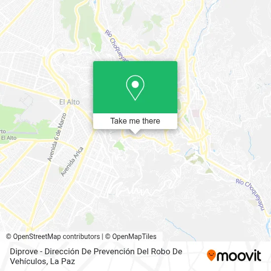 Mapa de Diprove - Dirección De Prevención Del Robo De Vehículos