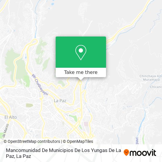 Mancomunidad De Municipios De Los Yungas De La Paz map