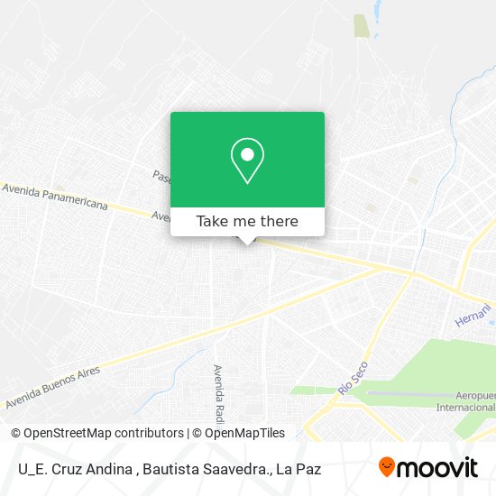U_E. Cruz Andina , Bautista Saavedra. map