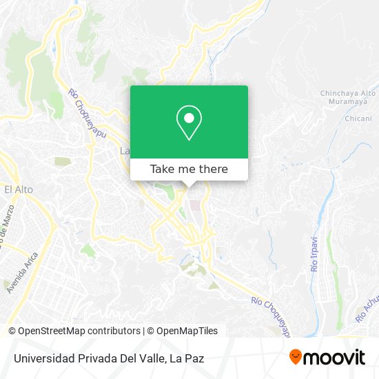 Universidad Privada Del Valle map
