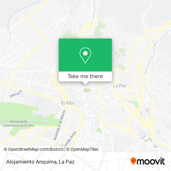 Alojamiento Anquima map