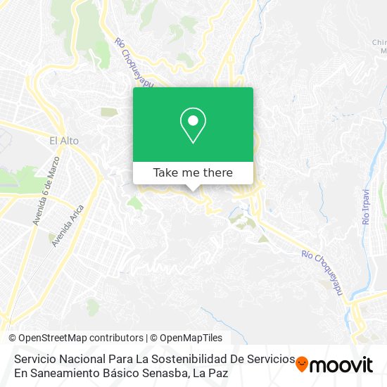 Servicio Nacional Para La Sostenibilidad De Servicios En Saneamiento Básico Senasba map