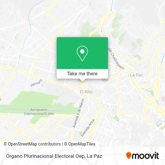 Mapa de Órgano Plurinacional Electoral Oep