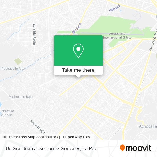 Ue Gral Juan José Torrez Gonzales map